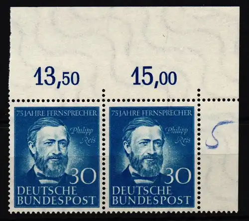 BRD Bund 161 postfrisch als Paar vom Eckrand #KT543