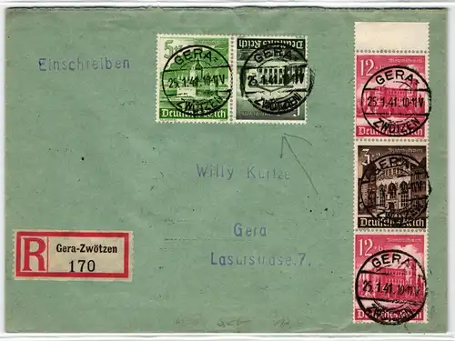 Deutsches Reich K 38, S267 auf Brief als Mischfrankatur portogerecht #KT574