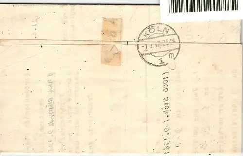 Deutsches Reich 794 auf Brief als Mischfrankatur portogerecht #KT568