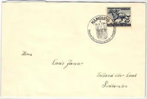 Deutsches Reich 814 auf Brief als Einzelfrankatur portogerecht #KT562
