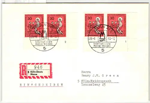 BRD 515 FN auf Brief Formnummer 1/2 #KT124