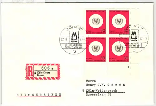BRD 527 FN auf Brief Formnummer 1 #KT132