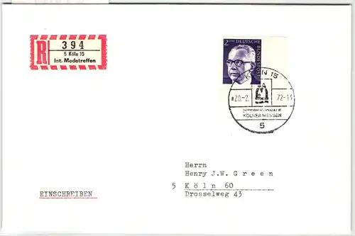 BRD 645 FN auf Brief Formnummer 2 #KT193