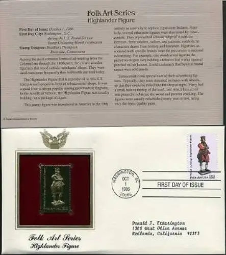 USA Goldmarke 1852 Ersttagesbrief/FDC #AJ211