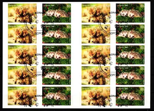 BRD Bund 3053-3054 gestempelt als Folienblatt #KU852