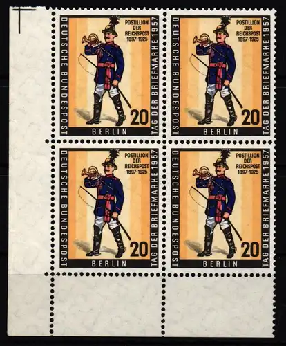 Berlin 176 postfrisch als Eckrandviererblock #KS623