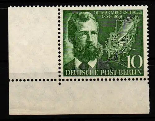 Berlin 117 postfrisch als Eckrand #KS640