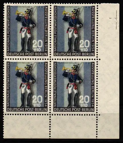 Berlin 120 postfrisch als Eckrandviererblock Ecke 4 #KS638