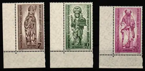 Berlin 132-134 postfrisch mit Eckrand Ecke 3 #KS629