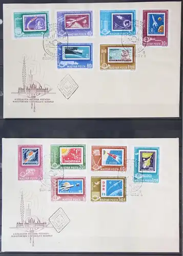 Ungarn 1907 B-1918 B gestempelt auf FDC Ersttagsbrief Raumfahrt #KS765