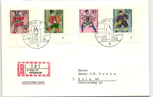 BRD 650-653 FN auf Brief Formnummer 1/2 #KU046