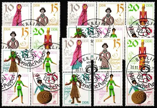 DDR 2472-2477 gestempelt alle Zusammendrucke #KR953