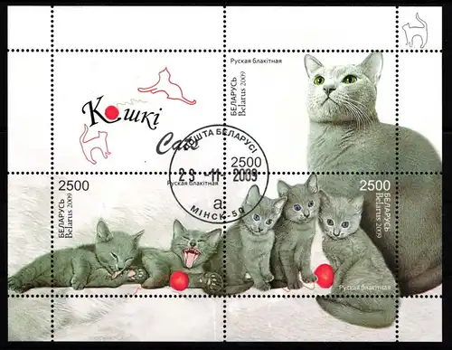 Belarus 788-790 gestempelt als Block 69 Weissrußland #KU130