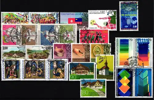 Liechtenstein Jahrgang 1998 gestempelt #KU628