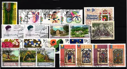 Liechtenstein Jahrgang 1996 gestempelt #KU626