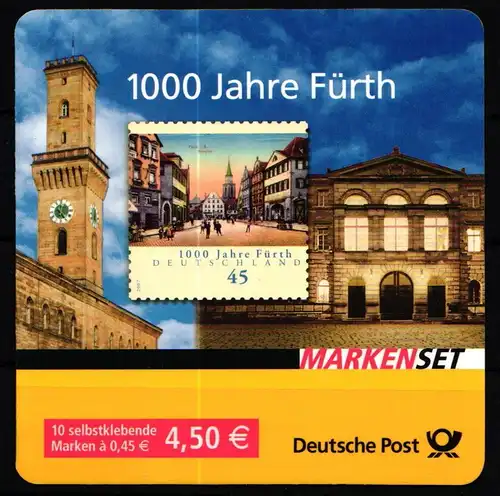 BRD Bund 2584 gestempelt als Markenheftchen mit Sonderstempel #KV023