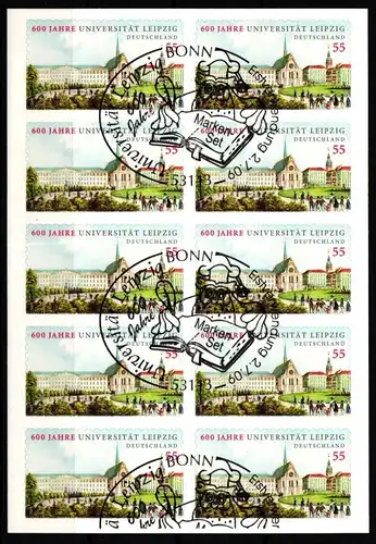 BRD Bund 2747 gestempelt als Folienblatt mit Sonderstempel #KU390