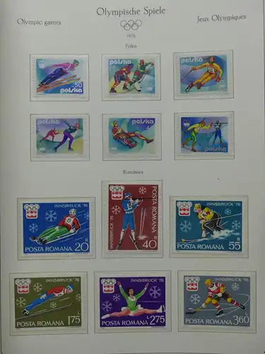 Motiv "Olympische Spiele 1976" postfrische Sammlung im KaBe Vordruck #LY632