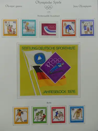 Motiv "Olympische Spiele 1976" postfrische Sammlung im KaBe Vordruck #LY632