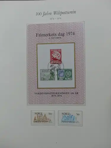 Motiv "100 Jahre Weltpostverein" postfrisch besammelt im Borek Vordruck #LY639