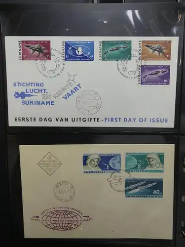 Motiv "Weltraum" FDC-Sammlung meist 50er-60er Jahre im Ring Binder #LY674