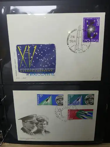 Motiv "Weltraum" FDC-Sammlung meist 50er-60er Jahre im Ring Binder #LY674