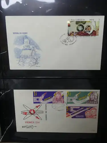 Motiv "Weltraum" FDC-Sammlung meist 50er-60er Jahre im Ring Binder #LY674