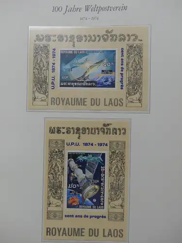 Motiv "100 Jahre Weltpostverein" postfrisch besammelt im Borek Vordruck #LY641