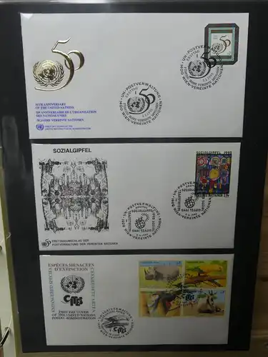 Vereinte Nationen Wien FDCs ab 1979 besammelt im Ring Binder #LY665