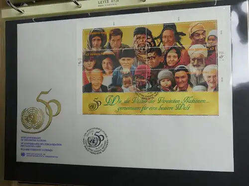 Vereinte Nationen Wien FDCs ab 1979 besammelt im Ring Binder #LY665