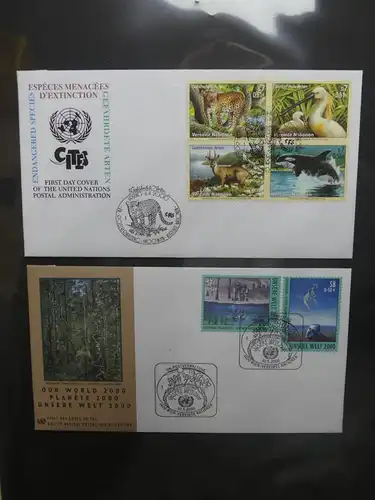 Vereinte Nationen Wien FDCs ab 1979 besammelt im Ring Binder #LY665