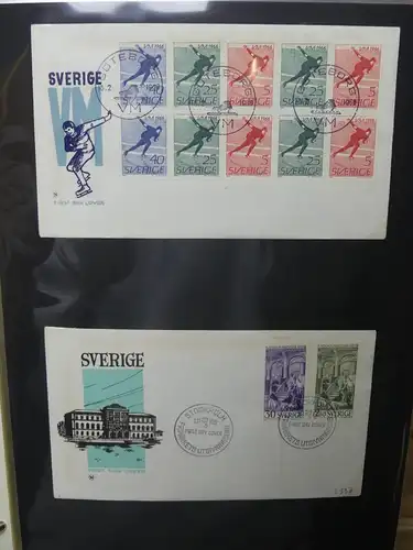 Schweden FDCs ab 1966 besammelt im Ring Binder #LY667