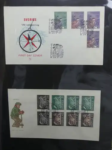 Schweden FDCs ab 1966 besammelt im Ring Binder #LY667