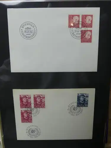 Schweden FDCs ab 1966 besammelt im Ring Binder #LY667