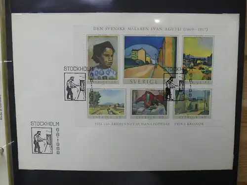 Schweden FDCs ab 1966 besammelt im Ring Binder #LY667