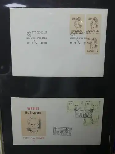 Schweden FDCs ab 1966 besammelt im Ring Binder #LY667