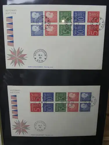 Schweden FDCs ab 1966 besammelt im Ring Binder #LY667