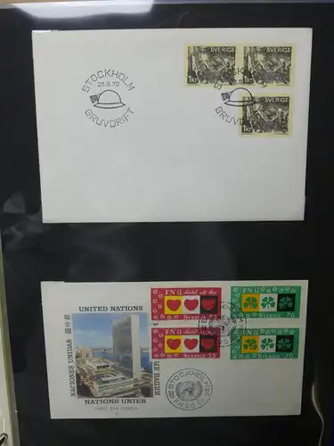 Schweden FDCs ab 1966 besammelt im Ring Binder #LY667