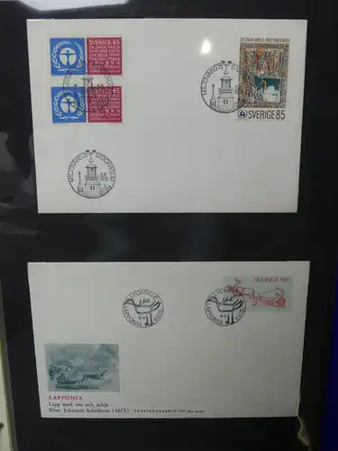 Schweden FDCs ab 1966 besammelt im Ring Binder #LY667