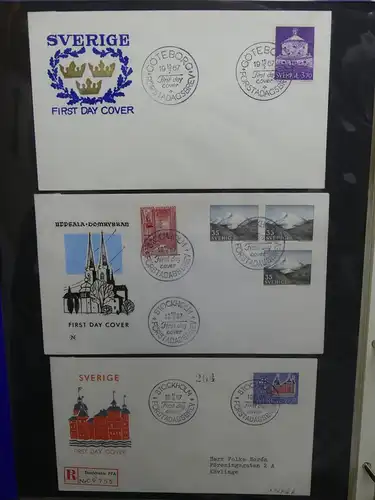 Schweden FDCs ab 1966 besammelt im Ring Binder #LY667