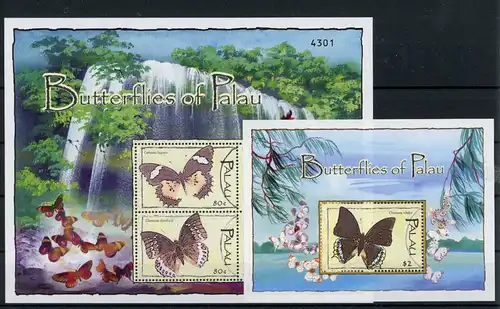 Palau Inseln 2425-2428, Block 192 postfrisch Schmetterling Kleinbogen #GL747