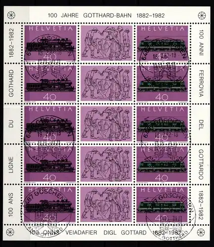 Schweiz 1954-1955 gestempelt Kleinbogen #KR060