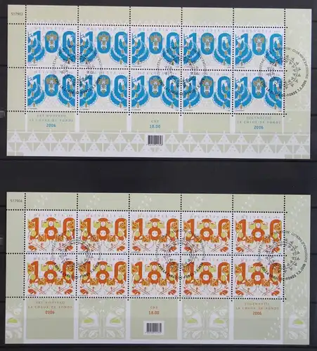 Schweiz 1954-1955 gestempelt Kleinbogen #KR059