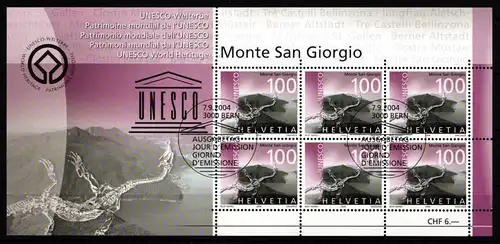 Schweiz 1894 gestempelt Kleinbogen #KR047