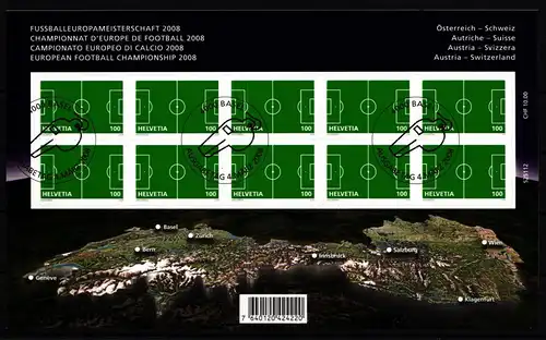 Schweiz 2044 gestempelt Folienblatt #KR068