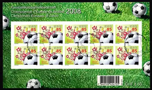 Schweiz 2056 gestempelt Folienblatt #KR040