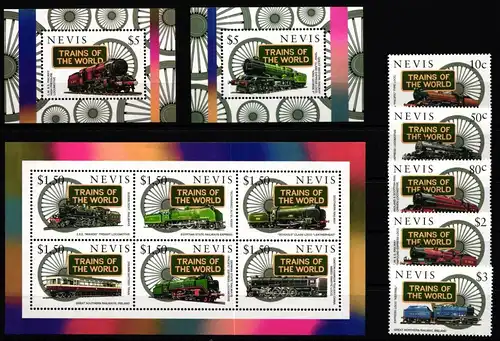 Nevis 1167-1178 ohne 1170 und Block 134-135 postfrisch #KR120