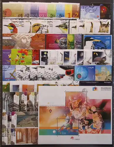 Portugal Jahrgang 2002, mit 2558-2633 gestempelt #KR159