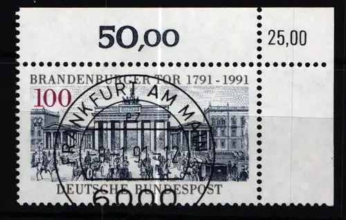 BRD Bund 1492 gestempelt KBWZ, Vollstempel, Originalgummi #KU412
