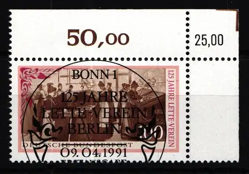 BRD Bund 1521 gestempelt KBWZ, Vollstempel, Originalgummi #KU413